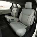 Dangdangdang Custom Seat Covers for Toyota Sienna 2024, 2025,Select Models (White, 8-Passenger(Without Footrest))