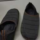 LongBay Men's Outdoor Slippers Two Tone Warm Memory Foam Slip On Indoor House Shoes bedroom Loafers,Size 11