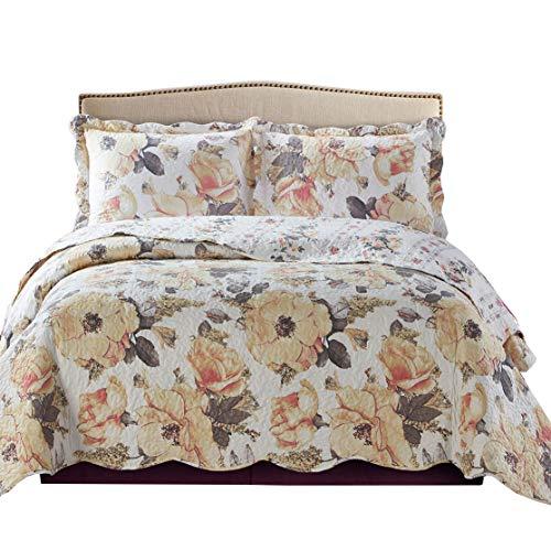Royal Tradition Deema Reversible Coverlets, Twin XL Over-Sized 2pc Quilt Set (68-Inch Wide x 90-Inch Long) Lightweight Bedspread