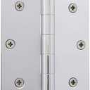Nostalgic Warehouse Ball-Tip Residential Door Hinge with Square Corners (3.5" x 3.5" - Square, Bright Chrome)