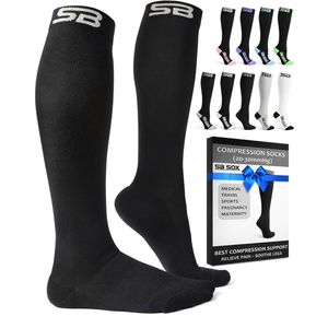 SB SOX Compression Socks for Men & Women (20-30 mmHg) - Best Support Stockings for Travel, Medical, and Sports - Perfect for Everyday Wear