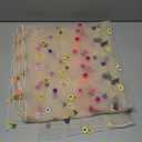 Wijiwevol Pink Embroidery Daisy Fall Table Runner 28x120Inch, Florals Soft Sheer Tulle Fabric Table Runner for Home Decor, Birthday, Wedding, Baby Shower ,Holiday ,Parties, DIY Craft, 1PC