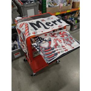 Christmas Table Runner and Placemats Set of 4 Cotton Linen Dining Decor for Daily Use Vintage Dining Mat Set 72"x13" , 12"x18"