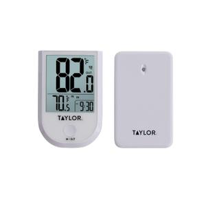 Taylor Digital Wireless Indoor Comfort Level Thermometer, Weather Station, Easy-to-Read Display for Home, Office, Greenhouse, Nursery, and Indoor Areas, White