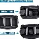 Cwatcun Waist Camera Case DSLR SLR Bag Sling Shoulder Camera Bag Water Resistant Pack for Camera Carrying Case for photographer Hiking Shooting Traveling Men Women