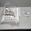 Adjustable Dog Gate - 13-22 Inch Height, 18-43 Inch Width Extension - No Drill Pet Gate for Doorways, Stairs, Puppies - Heavy Duty Metal Safety Gate (White)