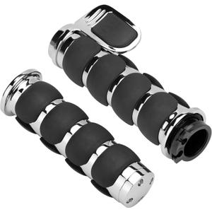 Motorcycle Hand Grips 1 Inch 25MM Handlebar Grip Throttle Non-Slip Universal Compatible with Harley Davidson Dyna Sportster 883 Road King Electra Glide Street Glide