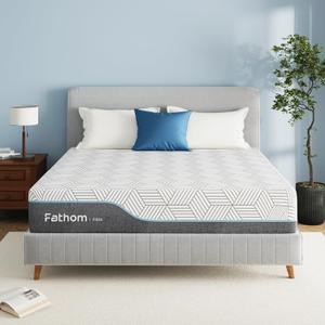FATHOM Firm Queen Mattress 10 Inch Memory Foam Mattress Queen Size Bed in a Box for Back Pain Relief and Cool Sleep with Gel Foam and Removeable Fiberglass Free Cover, CertiPUR-US Certified
