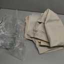 No Hook Slub Textured Shower Curtain with Snap-in PEVA Liner Set - 71" x 74"(72"), Hotel Style Beige Shower Curtain with See Through Top Window, Machine Washable & Water Repellent, Linen, 71x74