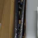 Double Curtain Rods for Windows 28 to 48 inch, 1 inch Matte Black Industrial Curtain Rod Heavy Duty Blackout Wrap Around Curtain Rods (29"-50")