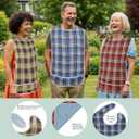 Modaliv 3-Pack Adult Bibs Waterproof, Reusable Eating Aprons with Crumb Catcher, Machine Washable Clothing Protectors for Seniors, Elderly & Special Needs