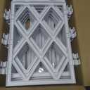 5.25FT Garden Trellis for Climbing Plants Outdoor,White Iron Pipe Support Fence,Metal Wall Lattice Climbing Frame for Potted Plants Indoor for Ivy Vines Vegetable Flower, Patio, Lawn, Yard, Backyard
