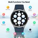 Woneligo Smart Watch for Men,1.57inch AMOLED Touchscreen Fitness Watch for iPhone & Android,Heart Rate/Sp02/Sleep Monitor,110+ Sport Modes IP68 Waterproof Bluetooth Calls (Blue, 1.57)