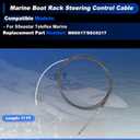 M66X10 Marine Boat Rack Steering Control Cable Black 1 Pcs, 17ft