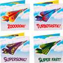 Kangaroo 28 Pack Flying Paper Airplanes Valentines Day Cards for Boy & Girl with Envelopes & Stickers - Valentines Day Cards for Kids School - Valentine Bulk Party Favors Classroom Gift