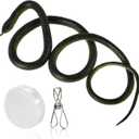 Snake Prank with String Clip, 3.94ft Clip on Snake Prank Funny Golf Snake Prank DIY Snake on a String Prank Plastic Golf Snake Prank with String and Clip Toy for Teasing Friends
