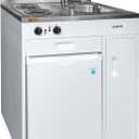 Avanti CK3016 Energy Star Certified Full Compact Kitchen, Built in Kitchenette Stainless Steel Counter, Two Element Cooking Range, Refrigerator & Storage, 30-Inch, White
