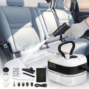 BEAMNOVA Steam Cleaner for Car Detailing 1.2L (41oz) Water Container Handheld Steamer for Cleaning Portable Steam Gun High Pressure Multipurpose Steam Machine, White