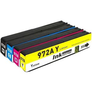 Remanufactured Ink Cartridge Replacement for HP 972A 972X for PageWide Pro MFP 577dw 477dw 577z 477dn 452dw 452dn 377dw P57750dw 552dw Printer (Black Cyan Magenta Yellow, 4-Pack)