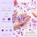 420~450Pcs Acrylic Assorted Beads for Jewelry Making Cute Mixed Shaped Beads for Bracelets Necklace Keychain Earrings DIY Crafts Supplies(Purple)