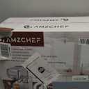 AMZCHEF Espresso Machine with LCD Display, 20 Bar Cappuccino Machines with Automatic Milk Frother for Home Gifts, Latte Coffee Maker with Dual Wall & Filters, Stainless Steel Style sliver