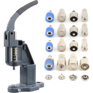 Snap Fastener Button Machine with Dies - Hand Press Machine for Metal Snap Fasteners Setting Tools