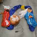 SEASONBLOW 7 FT Christmas Inflatable Nativity Scene with Star of Bethlehem Archway Decoration, LED Lighted Xmas The Birth of Jesus Scene Blow Up Decor for Lawn Yard Indoor Outdoor Holiday Party