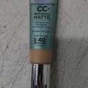 IT Cosmetics CC+ Cream Natural Matte - Poreless Full Coverage Foundation With SPF 40, 16HR Shine Control, Color-Corrector, Skin-Balancing Serum, Sweat-proof, Noncomedogenic for Oily Skin - 1.08 fl oz (12N Medium (medium with neutral yellow undertones))