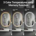 Niccy Oval LED Bathroom Vanity Mirror, 48x30inch Frameless Backlit Mirror with Light, Smart Anti-Fog Waterproof Mirror with Memory Function Dimmable Lighted Mirror