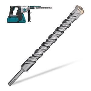 1 Inch x 10 Inch SDS Plus Rotary Hammer Drill Bit, Cross Tip Double Threaded Carbide Tipped for Concrete, Brick, and Stone (1" x 7.5" x 10")
