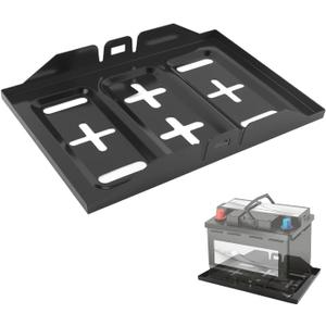 Car Battery Tray,Heavy Duty Battery Tray for Car Used as Batteries Mounting Holder Bracket,Universal Metal Cars Batteries Trays with Multiple Mounting Points Cars Accessories