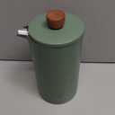 French Press Coffee Maker, 34oz Stainless Steel Green Coffee Press Real Wood Handle, Double Wall Insulated French Coffee Press with Dual-Filter Screen, Perfect for Camping & Kitchen  broken