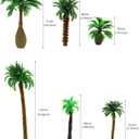 2 x 18pcs Artificial Miniature Palm Trees Scenery Layout Model Plastic Tree Train Coconut Rainforest Toys for Ho Train Layout