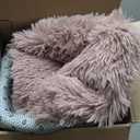 OLANLY Blush Round Rugs for Bedroom - Machine Washable, 5 ft Circle Area Rugs for Living Room, Soft and Fluffy Shaggy Carpet for Teen Girls and Boys, Nursery Rooms, Dorms, Home Decor Aesthetic