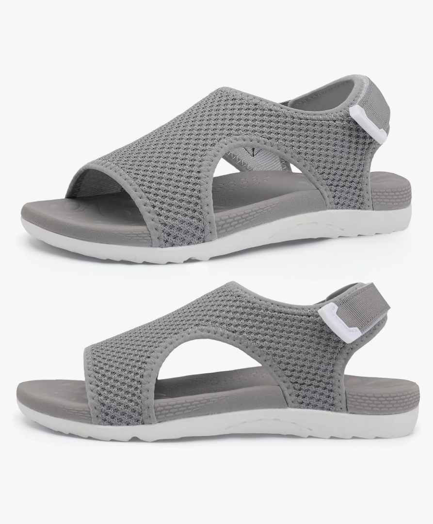 XIHALOOK Womens Orthopedic Walking Sandals with Adjustable Hooks Open Toe Sports Sandals Breathable Knit Summer Shoes Size 36 /7