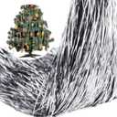 Timgle 20000 Pcs Icicle Tinsel Strands for Christmas Tree Tinsel Foil Fringes Shiny Icicles Garland for Christmas Tree Party Decor Birthday Supplies (Silver)