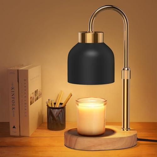 Candle Warmer Lamp With Timer And Dimmer, Adjustable Height And Brightness, Electric Wax Warmer Black, Best Birthday And Housewarming Gift, New Home Decor