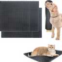 2 PCS Dog Scratching Post Pad, 14.2 x 11.8 Inch PVC Dog Back Scratcher, Soft Touch Itch Relief Pad for Horse Cow Goat Sheep, Massage Bed Massage Brush for Wooden Stake Wall Sofa Ground