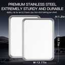 Premium Stainless Steel Baking Sheets, 2-Piece Set, Durable & Healthy Baking Trays, Ideal for Cookies, Roasting, Grilling in Oven(2 Pack, 20X14Inch)