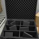 Eugsph Trading Card Storage Box for 3" X 4" 35pt Toploaders 600+, Sturdy Secure Large Capacity Hard Case with 6 Foam Stoppers, Fits Toploader Magnetic Holders MTG Baseball Sports Card Storage Box Case