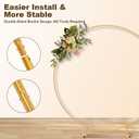 Chamvis Metal Round Balloon Arch Kit, 7.2ft (2.2m) Golden Round Arch Stand Kit: Garden Plants Vines Climbing Frame for Wedding Birthday Photo Background Party Supplies Decorations