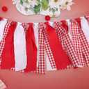 Red And White Gingham Banner/Garland - Red Gingham Banner For Baby Shower,First Birthday High Chair Bunting For Boy,Wall Hanging, Nursery Decor (red)