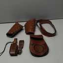 5PCS Renaissance Accessories Medieval Belt Leather Bracers Belt Pouch Keychain Renaissance Costume Set for Halloween