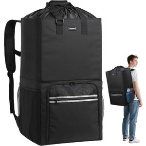 Vorspack Laundry Bag Backpack - 125L Extra Large Laundry Bags with Shoulder Straps Heavy-duty 2 in 1 Laundry Hamper Basket for College Dorm Camp Laundromat Room Essentials - Black