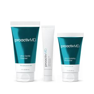 Proactiv MD 3-Step Routine, Ultra-Gentle Face Cleanser, 0.1% Adapalene Gel Treatment, Ultra-Hydrating Moisturizer, 30-Day Acne Treatment Kit
