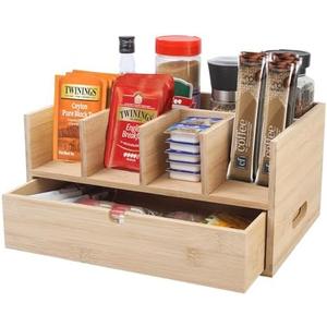 Acacia Wood Tea Bag Organizer