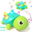 Vanmor Baby Toys 612 Months, Musical Turtle Infant Toy, Teething Toy with Light Up for Babies, Early Learning Educational Toy, Stocking Stuffers for for 6 7 8 9 12 18 Months