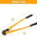 Hoteche 24-Inch Heavy Duty Wire Rope Cutter, Steel Wire Cutters Heavy Duty Industrial Strength Cable Cutter for Hard Wire Ropes, Stainless Steel Wire Visit the MAXPOWER Store