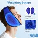 Hilph Face Ice Pack Wisdom Teech Ice Pack Head Wrap for Facial Oral Surgery Pain Relief for TMJ, Jaw Ice Wrap with 4 Hot Cold Gel Packs Reusable for Tooth Extraction & Teeth Removed, Tonsil Blue