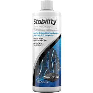 Seachem Stability Fish Tank Stabilizer - For Freshwater and Marine Aquariums, 16.9 Fl Oz (Pack of 1) (500 ml, Clear)
